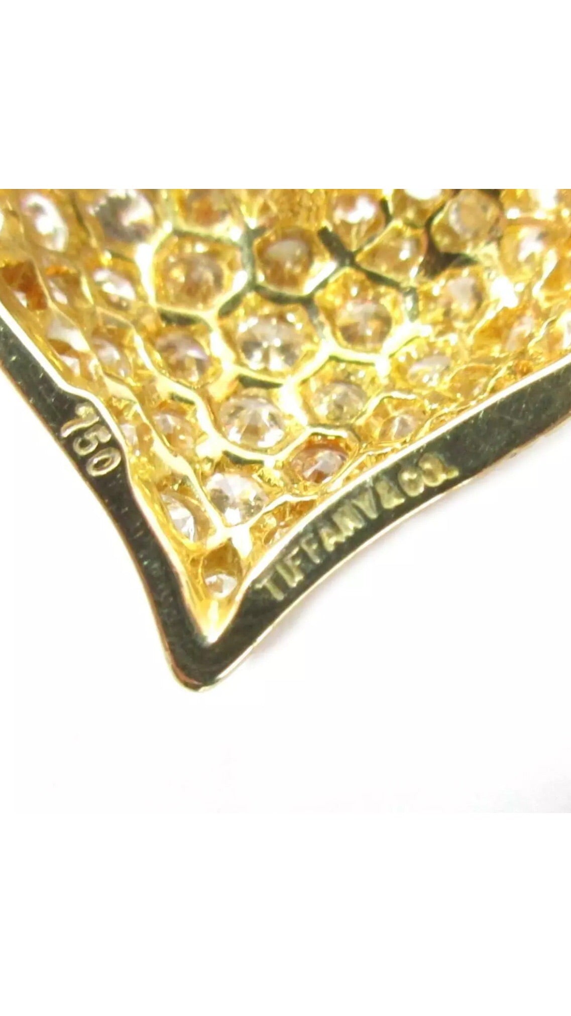 Tiffany & Co. Pave Diamond Heart Necklace