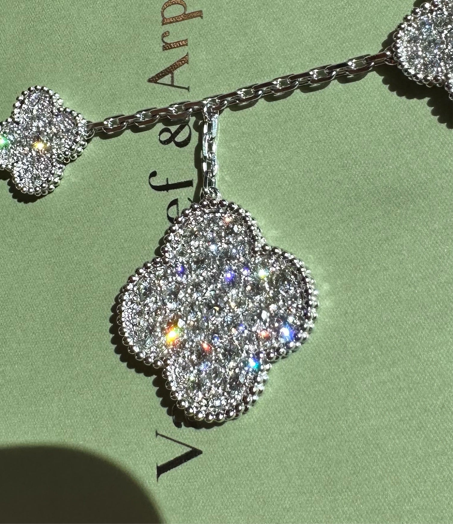 Van Cleef & Arpels Diamond-Paved Magic Alhambra 5-Motif Bracelet
