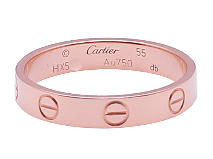 Cartier Mini/ Wedding Love Ring 18KT Rose Gold #55/ 7