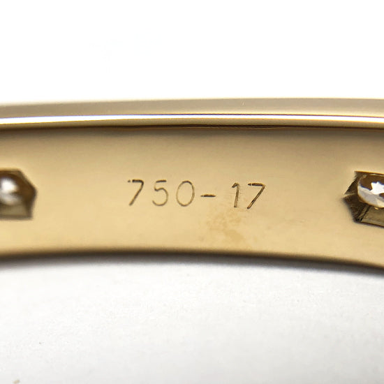 Cartier 10 Diamond 18KT Yellow Gold Love Bracelet Size 17