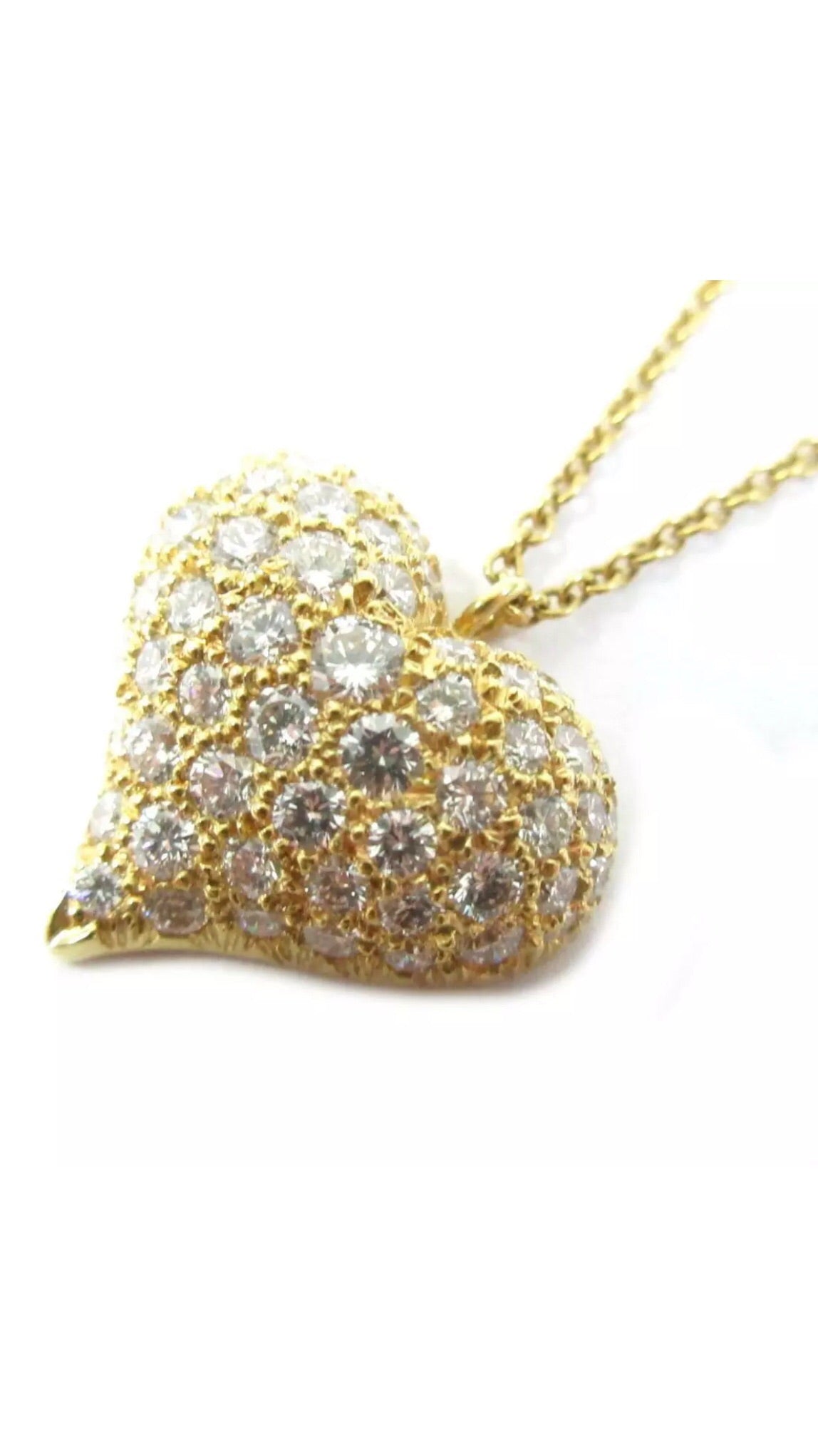 Tiffany & Co. Pave Diamond Heart Necklace
