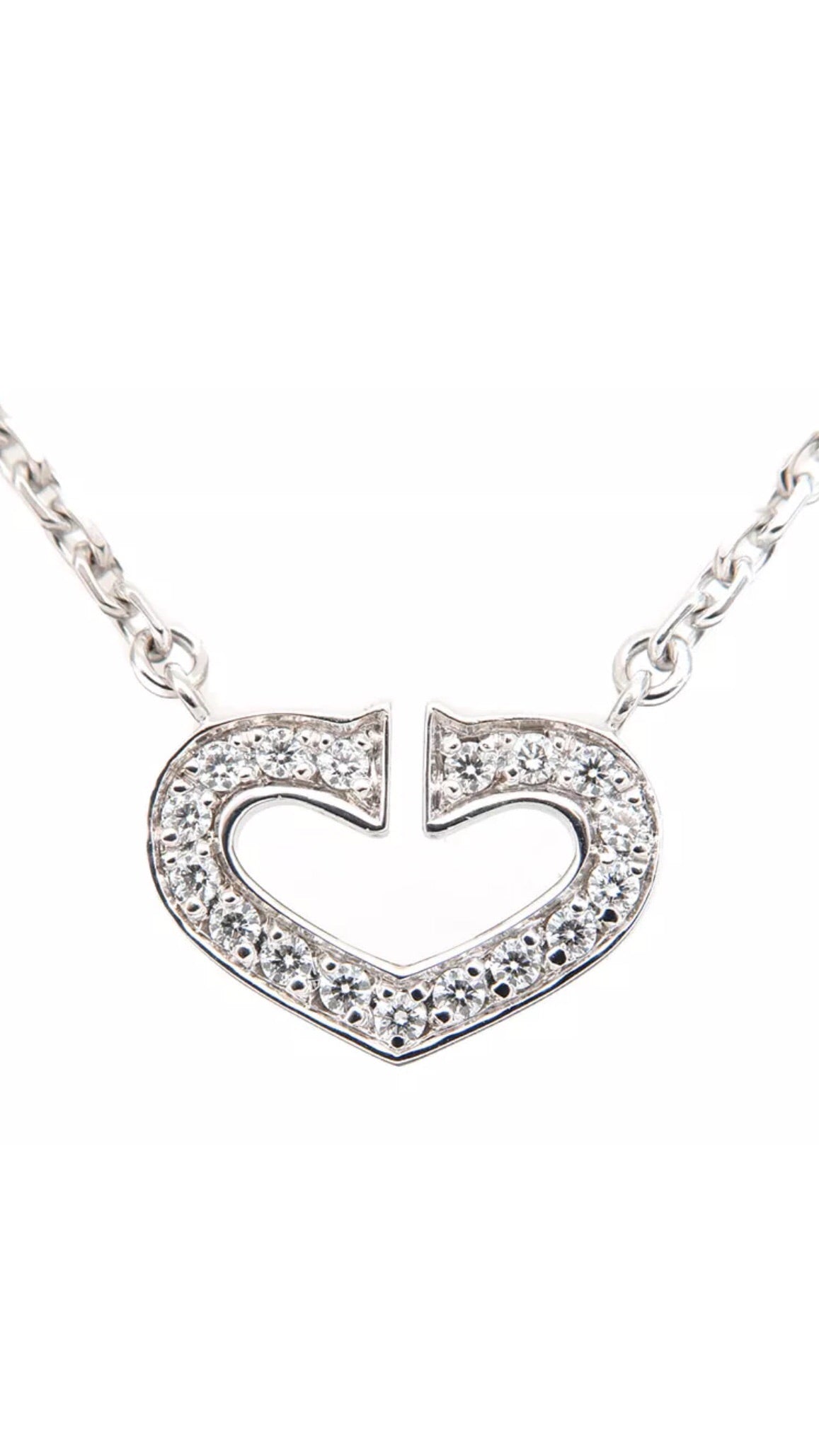 Cartier C Heart 18KT Gold & Diamond Necklace
