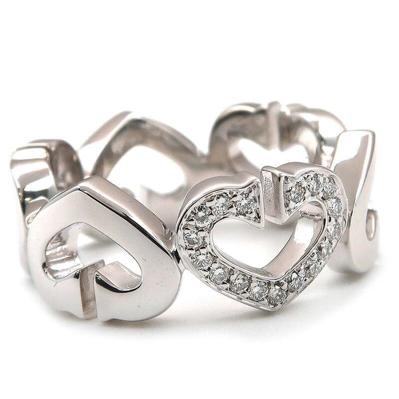 Cartier C Heart Diamond 18KT Gold Ring