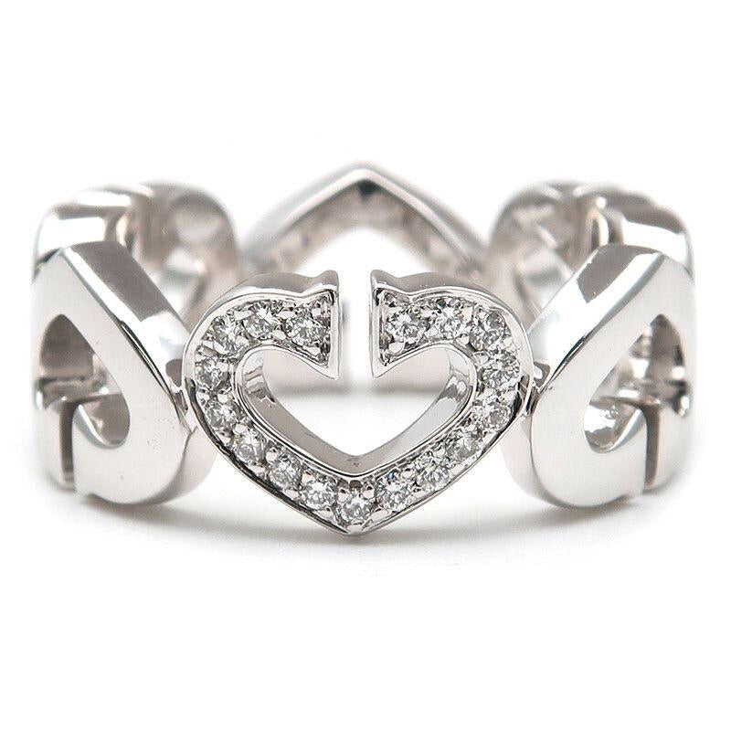 Cartier C Heart Diamond 18KT Gold Ring