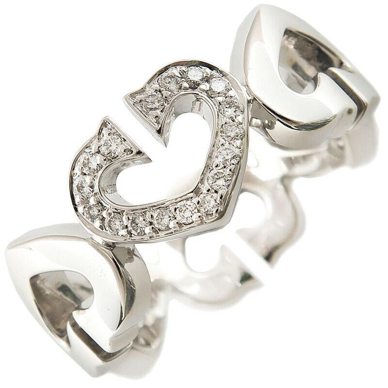 Cartier C Heart Diamond 18KT Gold Ring