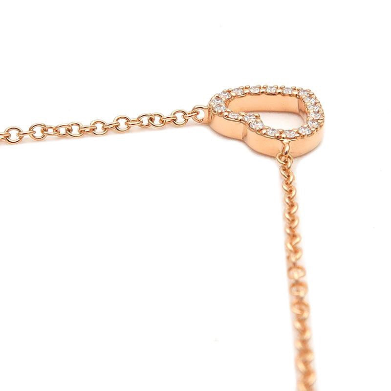 Authenticated Tiffany & Co. Metro Gild & Diamond Heart Necklace