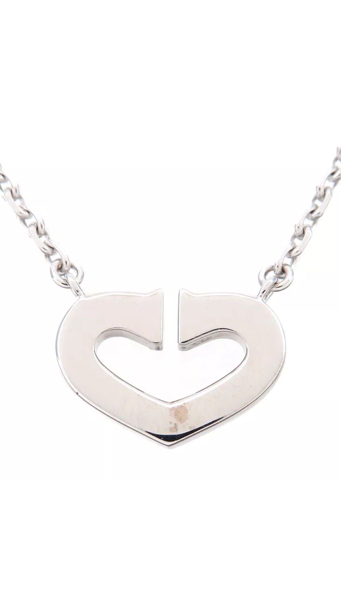 Cartier C Heart 18KT Gold & Diamond Necklace