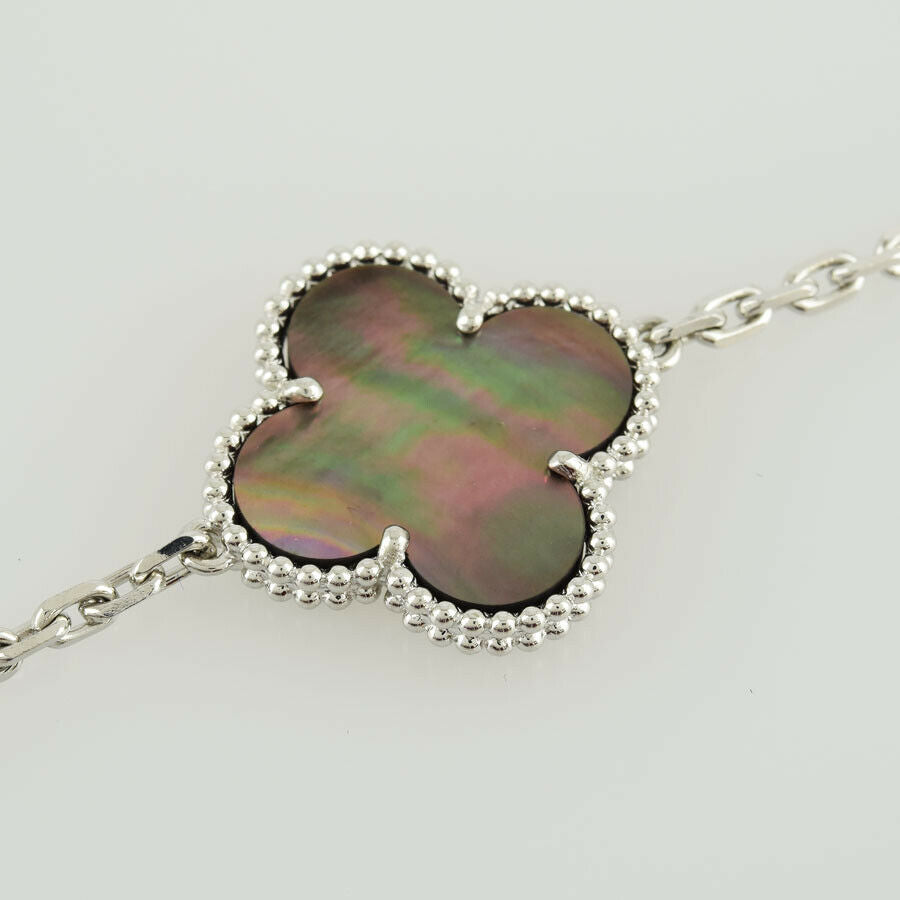 Van Cleef & Arpels Mother of Pearl 16 Motif Magic Alhambra 18KT Gold Necklace