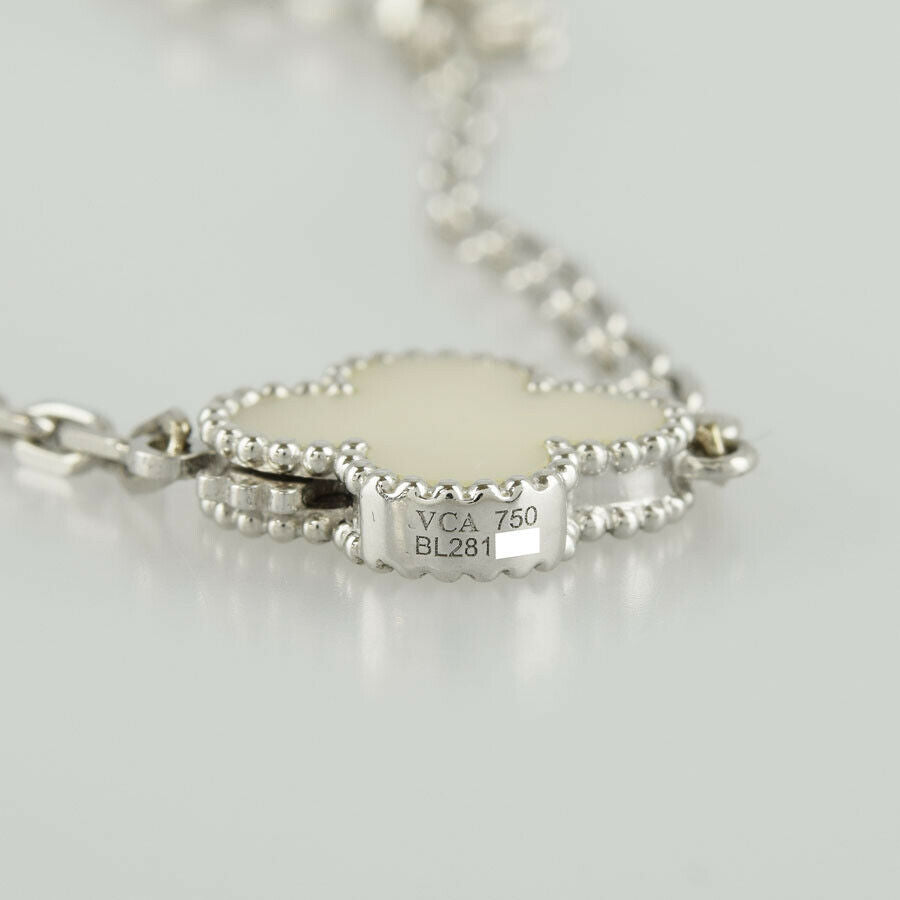 Van Cleef & Arpels Mother of Pearl 16 Motif Magic Alhambra 18KT Gold Necklace