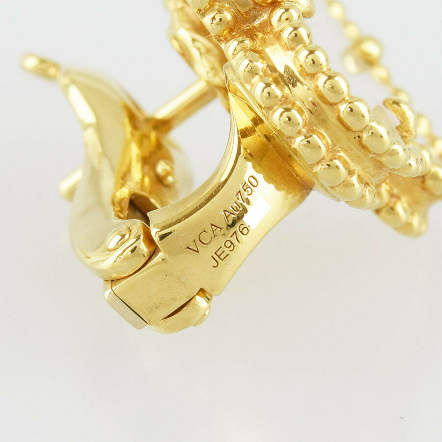Van Cleef &amp; Arpels Vintage alhambra 18K Yellow Gold750 Shell earring