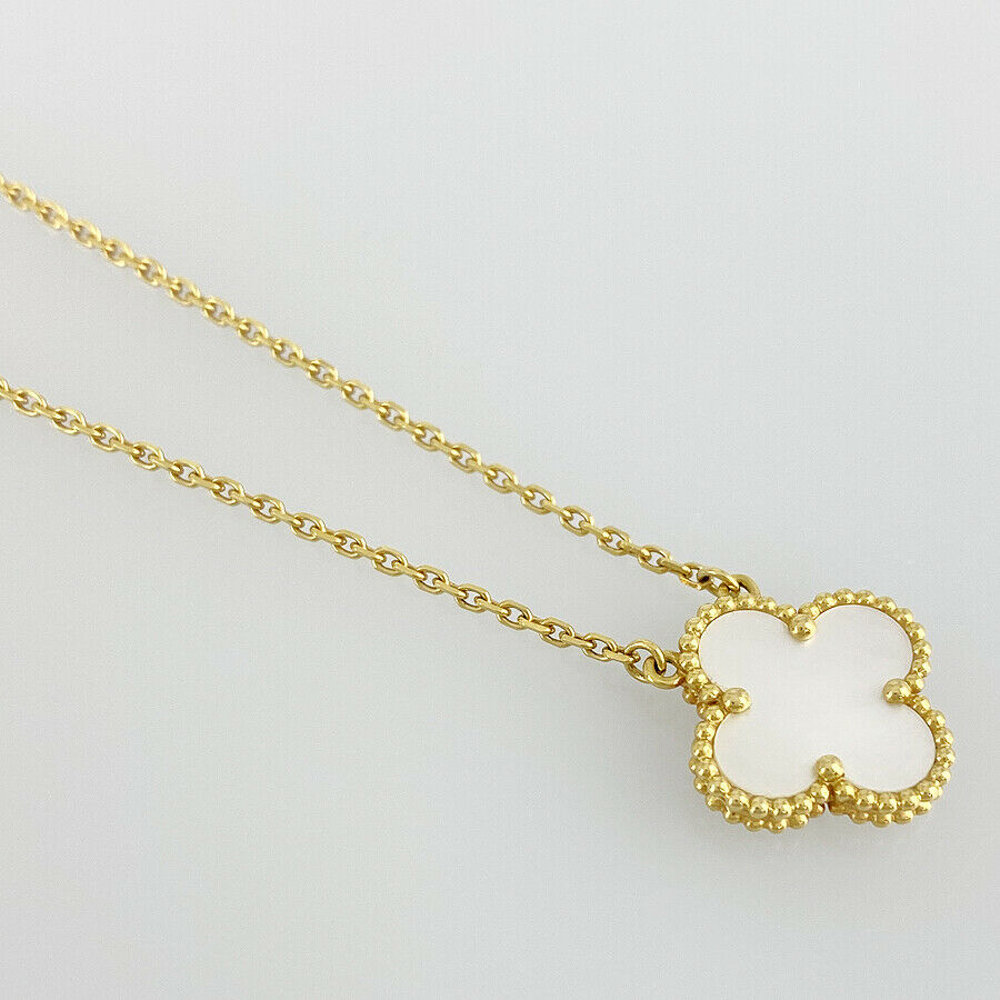 Van Cleef & Arpels Vintage Alhambra Mother of Pearl 18KT Gold Necklace