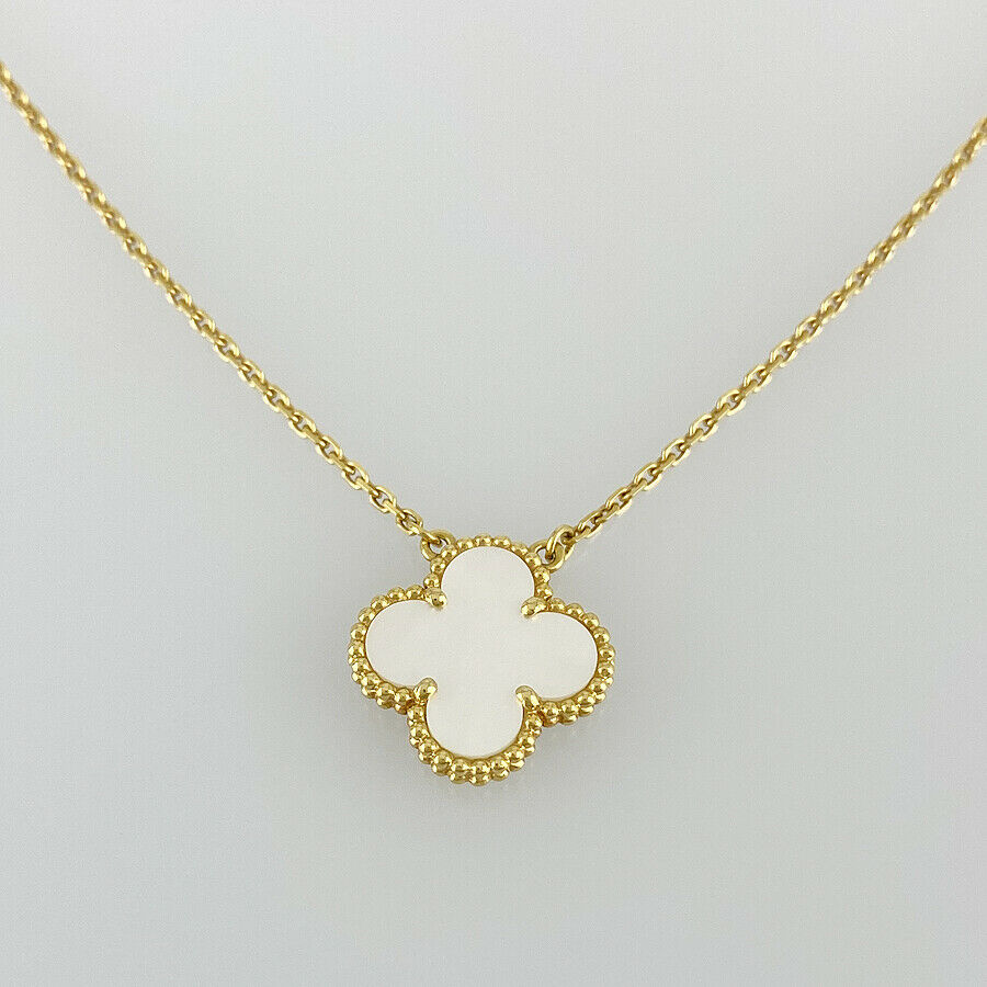 Van Cleef & Arpels Vintage Alhambra Mother of Pearl 18KT Gold Necklace