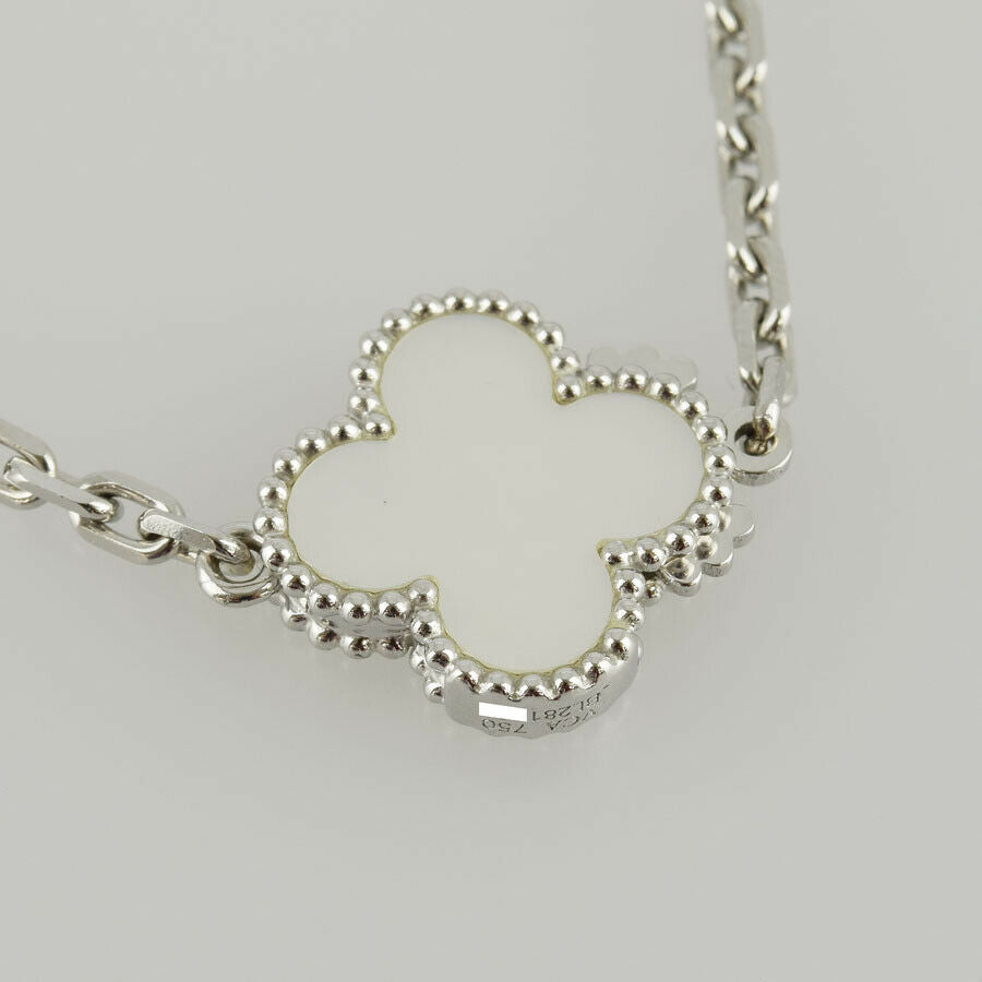 Van Cleef & Arpels Mother of Pearl 16 Motif Magic Alhambra 18KT Gold Necklace